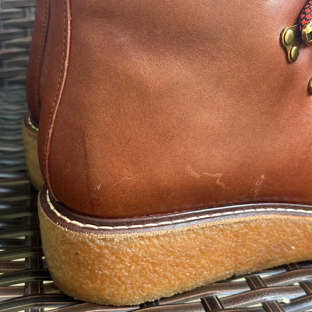 New J. Crew Leather Winter Wedge Boots - Size 8 - Picture 7 of 15